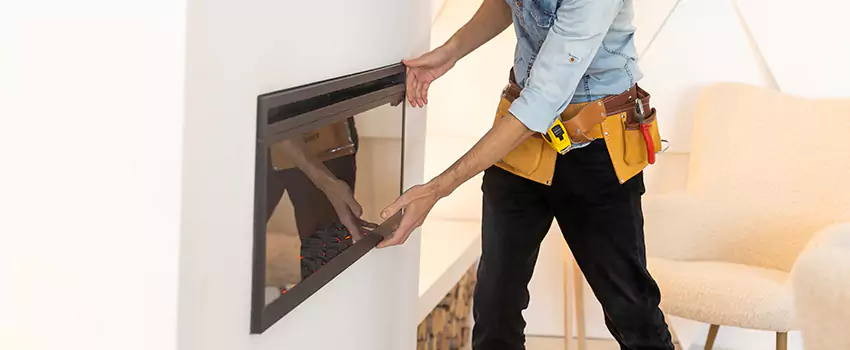 Metal Fireplace Installation in Watauga, Texas