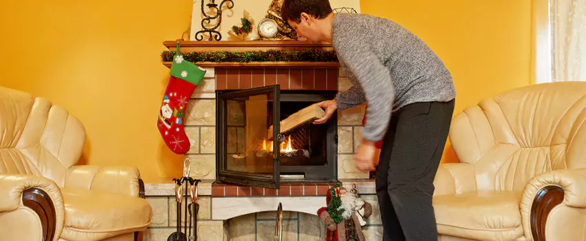 Rusted Metal Fireplace Restoration in Watauga, Texas