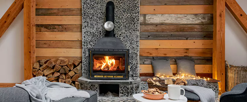 Thelin Hearth Products Direct Vent Gas Stove Fireplace Inspection in Watauga, Texas